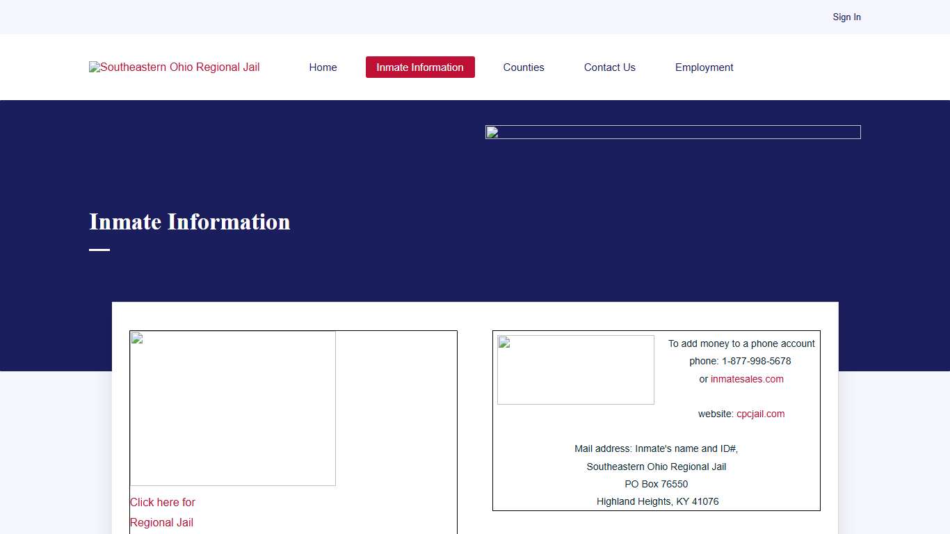 Inmate Information | Southeastern Ohio Regional Jail